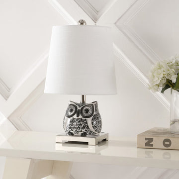 Justina 16" Ceramic Mini LED Table Lamp - JONATHAN Y